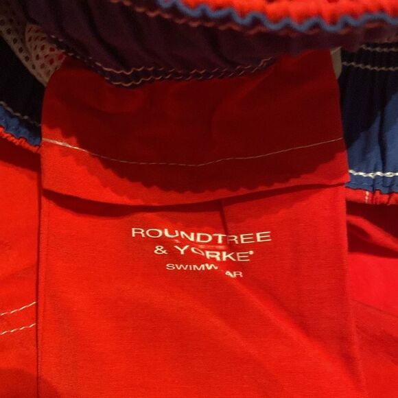 Men’s NWT Roundtree & Yorke Red Swim Shorts 4XB - Picture 5 of 6